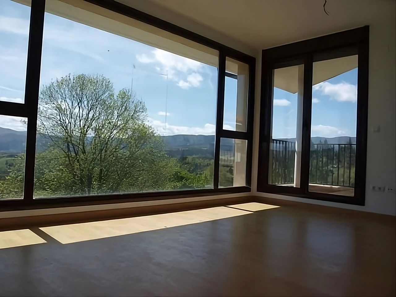 modern plastic window frame living room